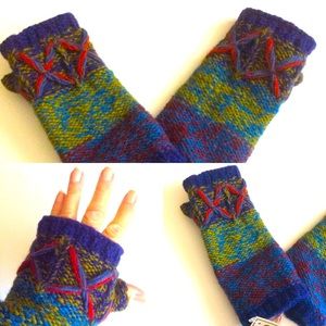 Paths of the Spirit Made in Nepal Fingerless Australian Merino Wool Gloves